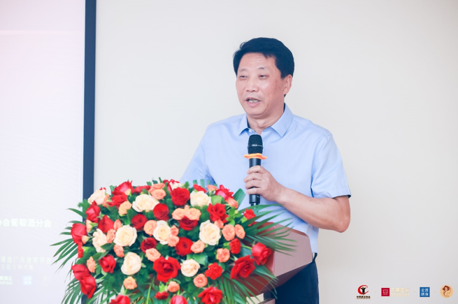 　图说：中国酒业协会执行理事长王琦 